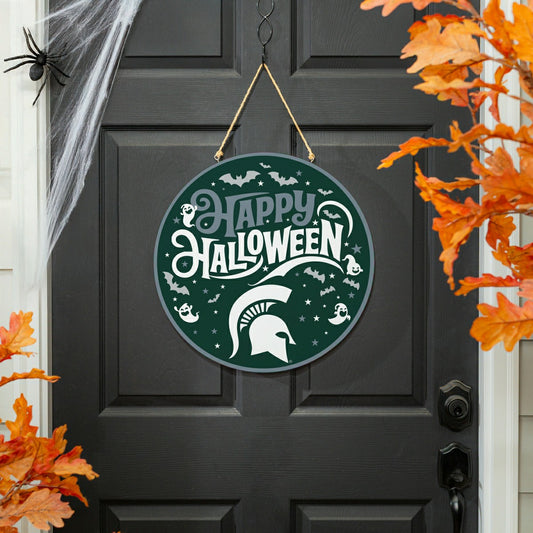 Team Sports America Recommended - Michigan State University Halloween Round Door Décor with Hanging Rope