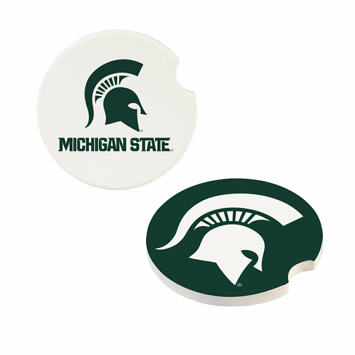 Team Sports America Everyday - Michigan State University Car Coaster Set, 2pc