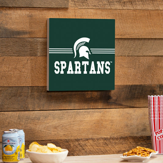 Team Sports America Classic - Michigan State University Wood Wall Sign, 12x12