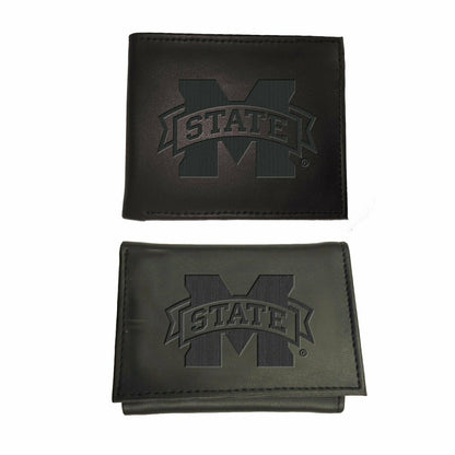 Team Sports America Signature - Mississippi State University, Bi-Fold and Tri-Fold Wallet Gift Set, Bl
