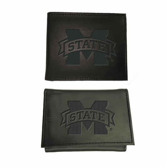Team Sports America Signature - Mississippi State University, Bi-Fold and Tri-Fold Wallet Gift Set, Bl