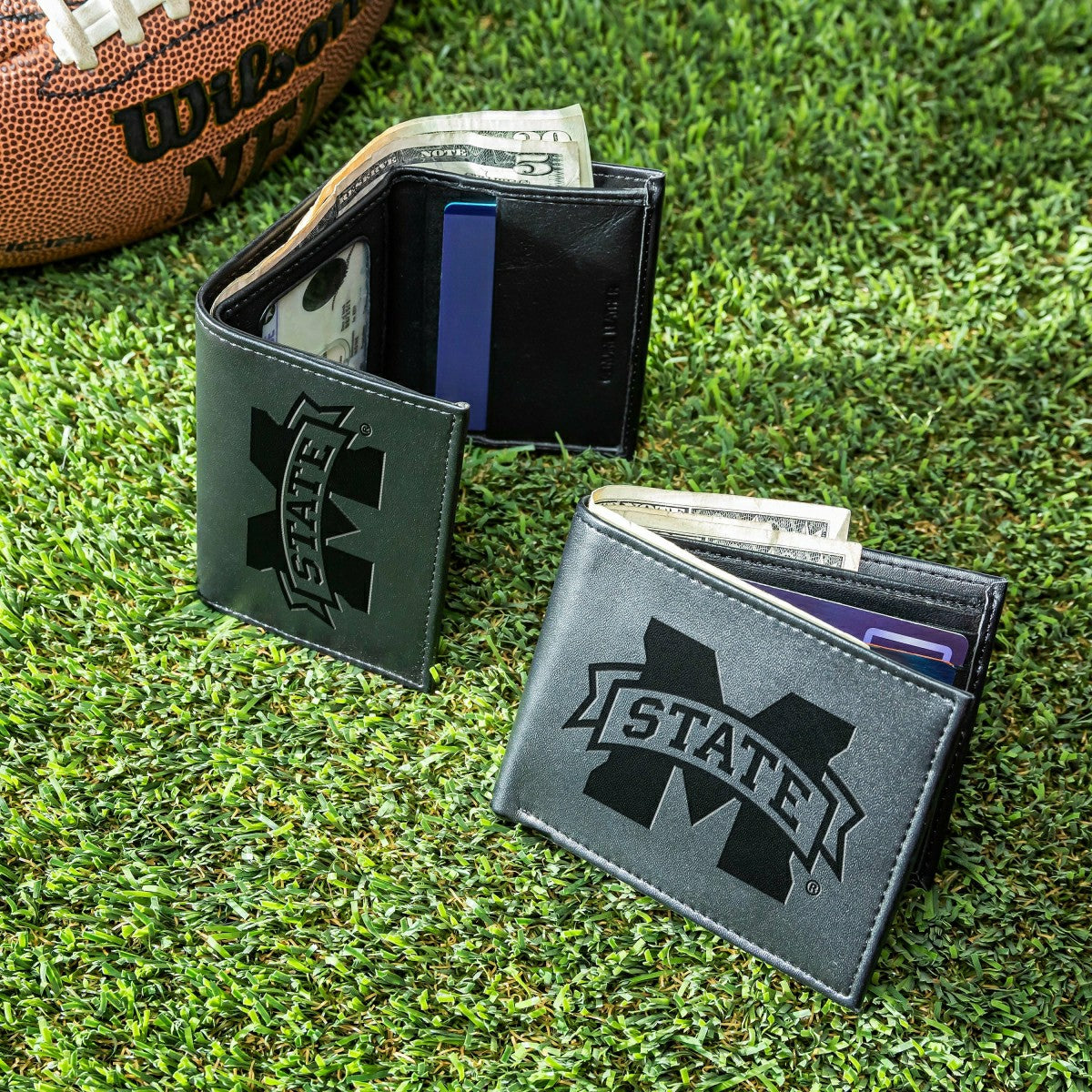 Team Sports America Signature - Mississippi State University, Bi-Fold and Tri-Fold Wallet Gift Set, Bl