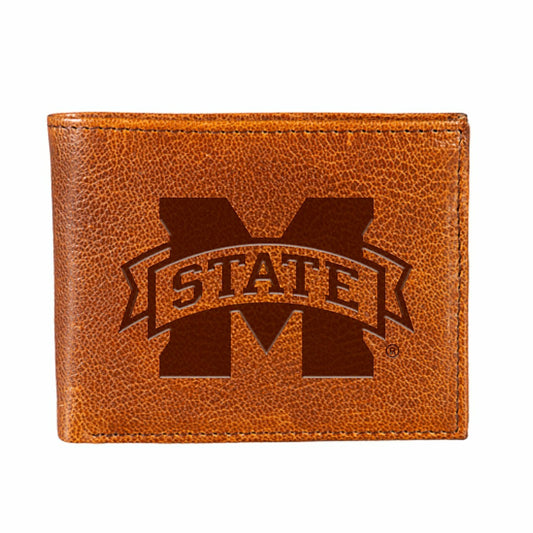 Team Sports America Essential - Mississippi State University, Embossed 100% Genuine Tumbled Leather Pa