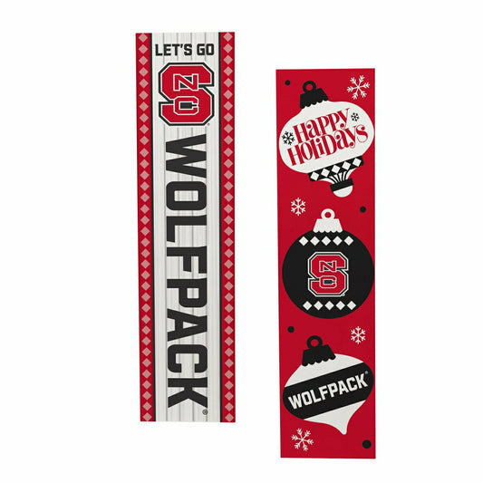 Team Sports America Signature - 47" Double Sided Leaner, North Carolina State University, Christmas