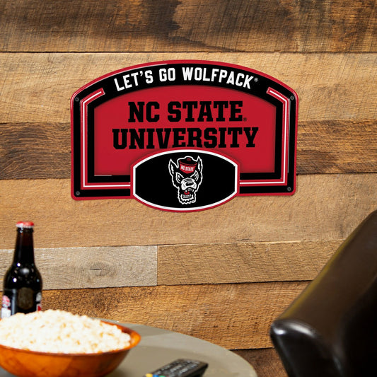 Team Sports America Classic - North Carolina State University USA Embossed Steel Wall Sign, 11" x 17