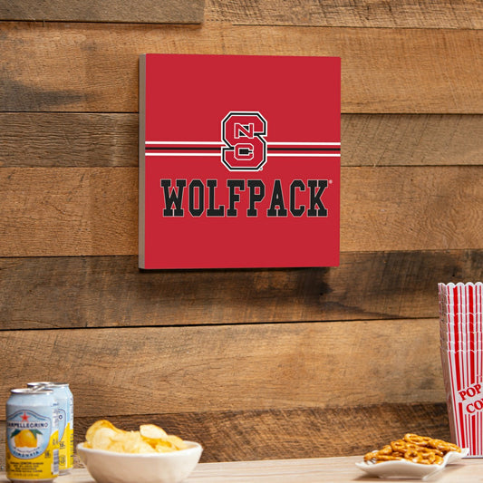 Team Sports America Classic - North Carolina State University Wood Wall Sign, 12x12