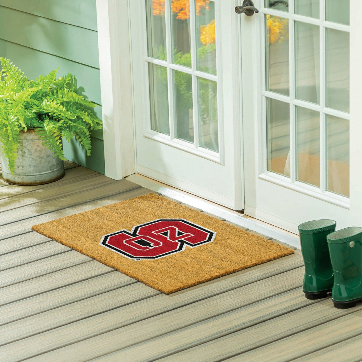 Team Sports America Recommended - North Carolina State University Large Full Color Coir Mat, 36"x24"