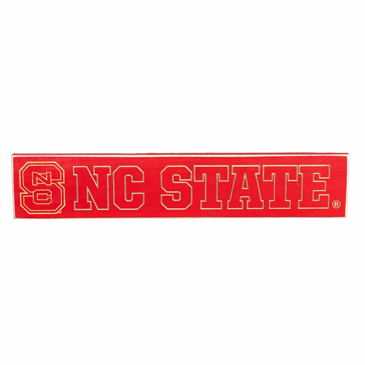 Team Sports America Essential - North Carolina State University Engraved Wood Sign, 3.5" x 18"