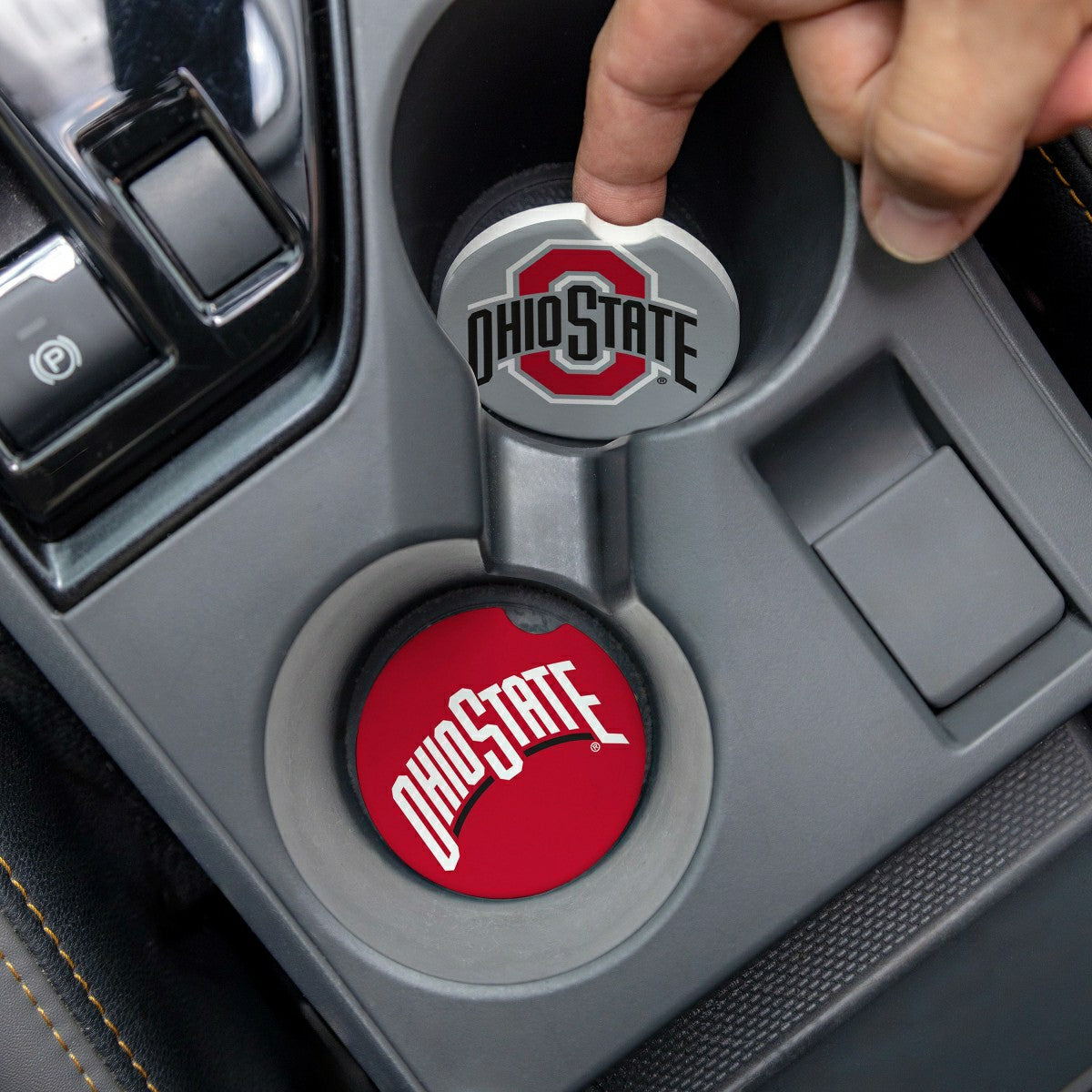 Team Sports America Signature - Ohio State University Car Coaster Set, 2pc