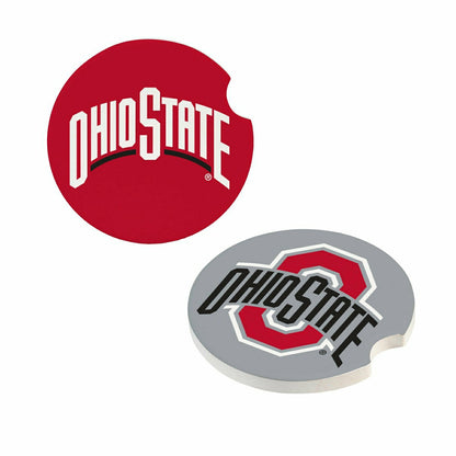 Team Sports America Signature - Ohio State University Car Coaster Set, 2pc