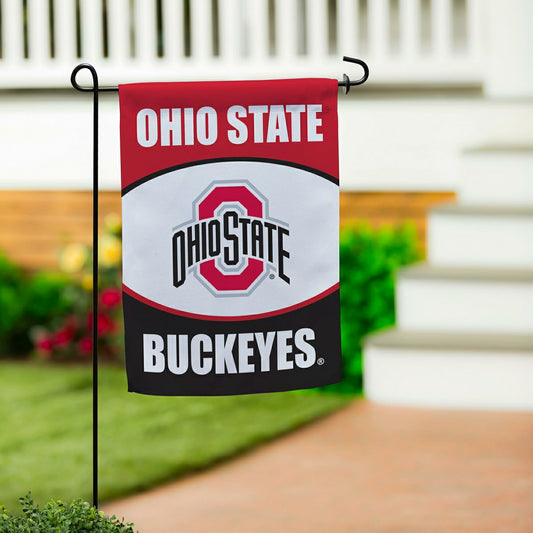 Team Sports America Essential - Ohio State University Suede Garden Flag