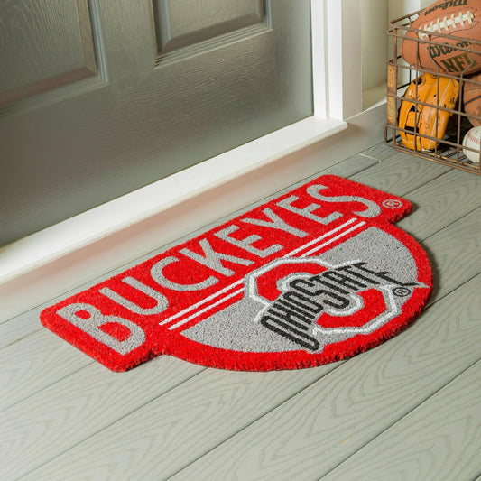 Team Sports America Trending - NCAA Team Shaped Coir Door Mat, Ohio State Buckeyes