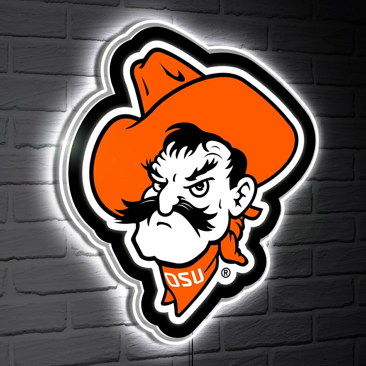Team Sports America Recommended - LED Wall Decor, Glazelite, College Mascot, Oklahoma State University