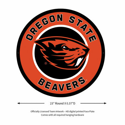 Team Sports America Essential - LED Wall Decor, Round, Oregon State University