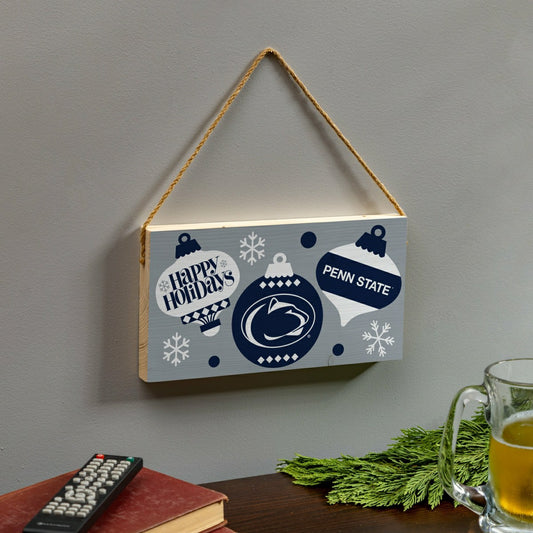 Team Sports America Signature - Penn State Holiday Wood Wall Sign, 6x11