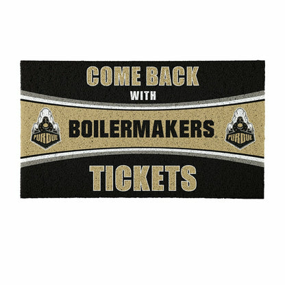 Team Sports America Value - 28" x 16" PVC Trapper Mat, Come Back with Tickets, Purdue University