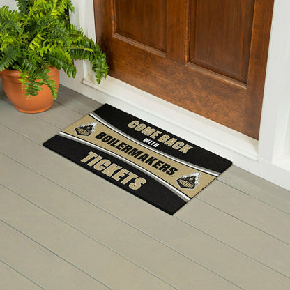 Team Sports America Value - 28" x 16" PVC Trapper Mat, Come Back with Tickets, Purdue University