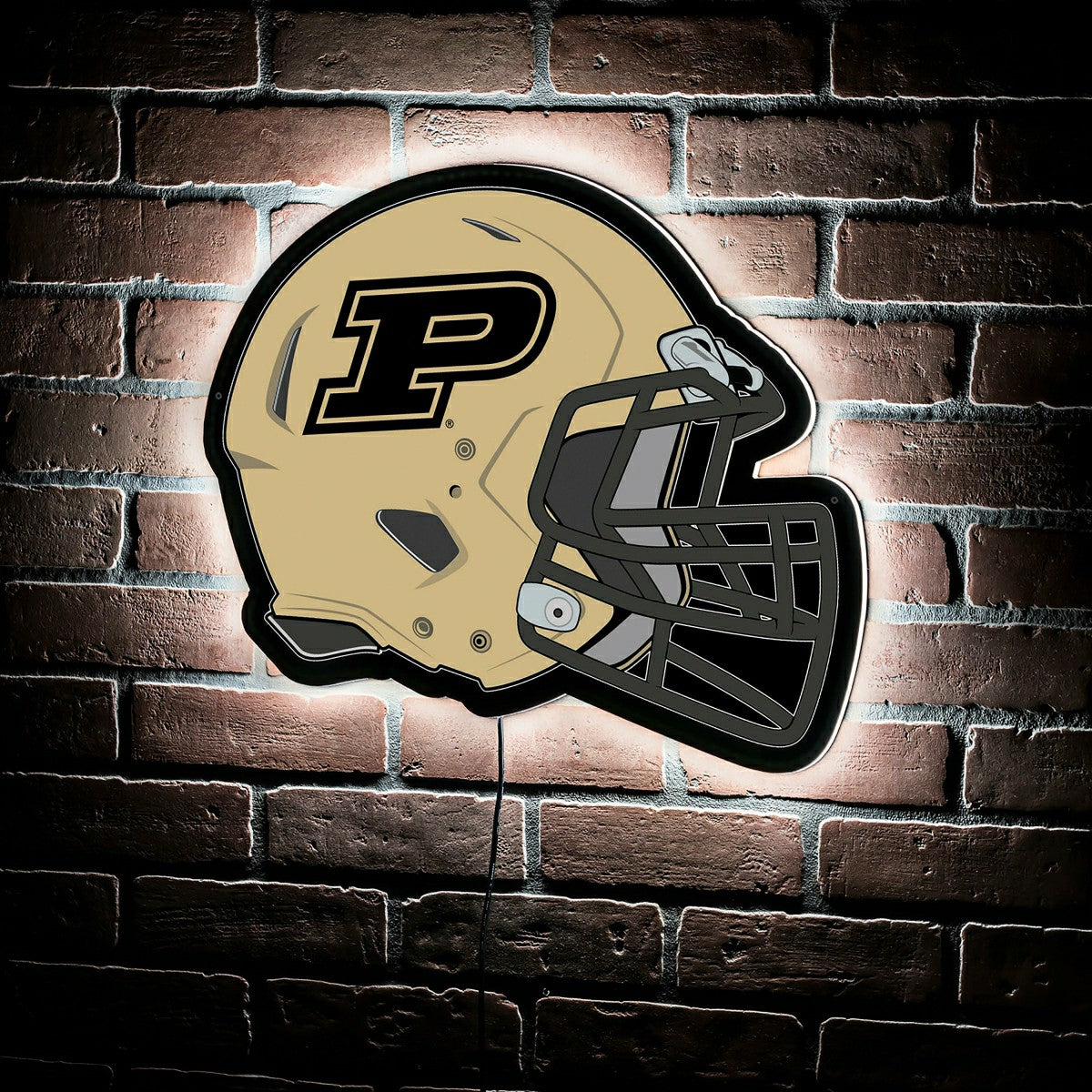 Team Sports America Essential - LED Wall Decor, Helmet, Purdue University