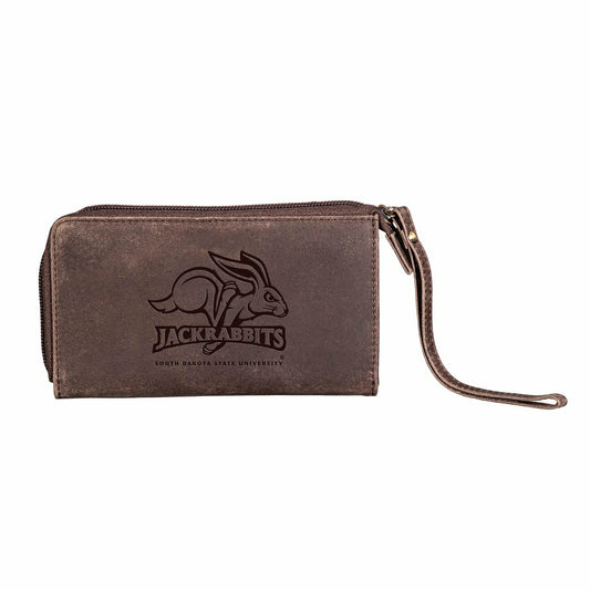 Team Sports America Essential - Wristlet Wallet, Brown, South Dakota State University