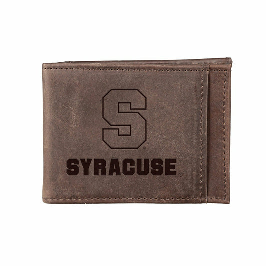 Team Sports America Signature - Front Pocket Wallet w/ RFID Blocking, Syracuse, Brown