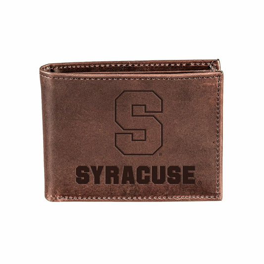 Team Sports America Value - Syracuse, Bi-Fold Wallet, Brown, CH, 100% Genuine Leather