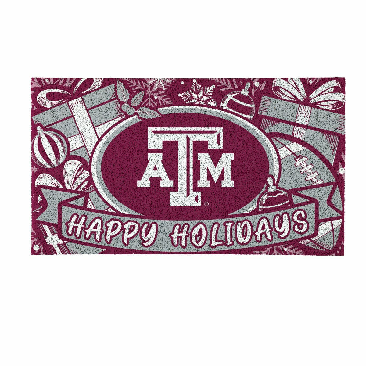 Team Sports America Everyday - Texas A&M Holiday PVC Mat, 28"x16"