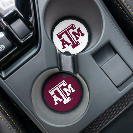 Team Sports America Signature - Texas A&M Car Coaster Set, 2pc