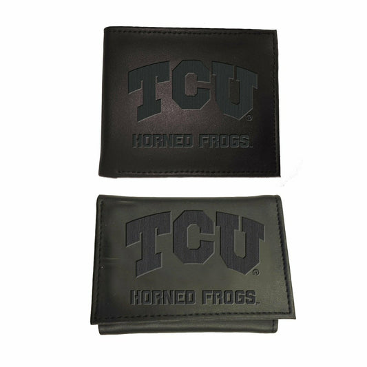 Team Sports America Everyday - Texas Christian University, Bi-Fold and Tri-Fold Wallet Gift Set, Blac