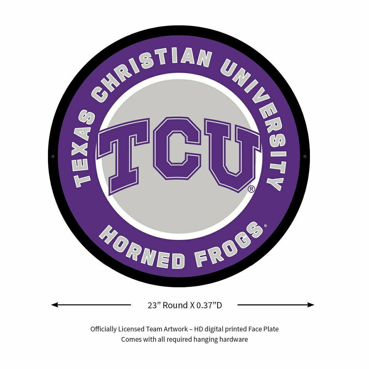 Team Sports America Recommended - LED Wall Decor, Round, Texas Christian University