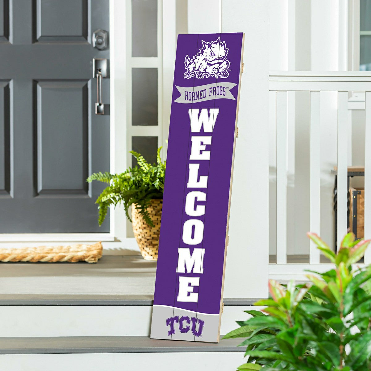Team Sports America Classic - Texas Christian University Large Single Sided Leaner, 46"
