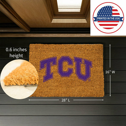 Team Sports America Exclusive - Coir Mat, 16"x28", Texas Christian University