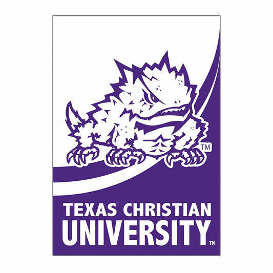 Team Sports America Classic - Texas Christian University Burlap Flag House Size