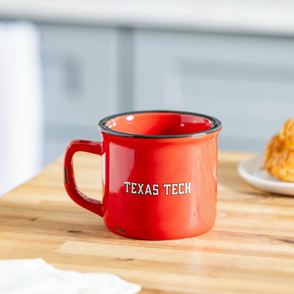 Team Sports America Everyday - Texas Tech University Ceramic Camp Cup with Enamel Finish, 14oz