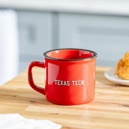 Team Sports America Everyday - Texas Tech University Ceramic Camp Cup with Enamel Finish, 14oz