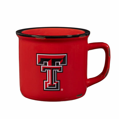 Team Sports America Everyday - Texas Tech University Ceramic Camp Cup with Enamel Finish, 14oz