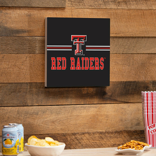 Team Sports America Signature - Texas Tech University Wood Wall Sign, 12x12