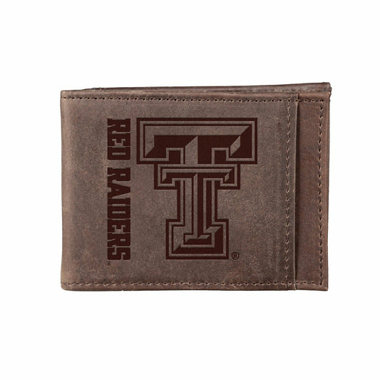 Team Sports America Trending - Front Pocket Wallet w/ RFID Blocking, Texas Tech University, Brown