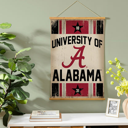 Team Sports America Value - University of Alabama, Canvas Wall Tapestry, Medium, 36x24