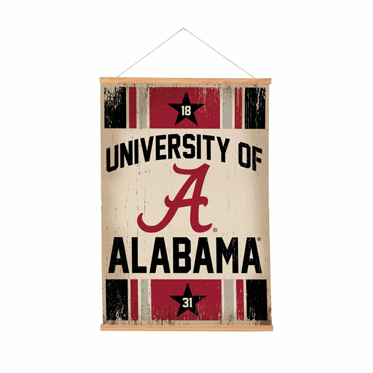 Team Sports America Value - University of Alabama, Canvas Wall Tapestry, Medium, 36x24