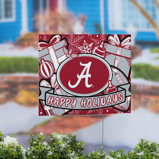 Team Sports America Best Seller - University of Alabama Yard Sign, Holiday