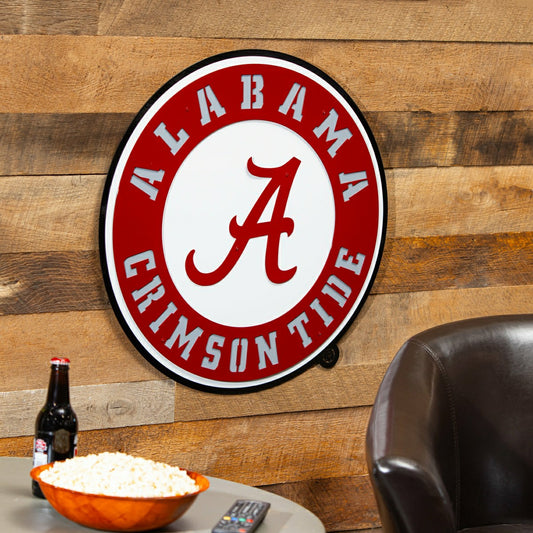 Team Sports America Recommended - University of Alabama Layered Metal Wall Art