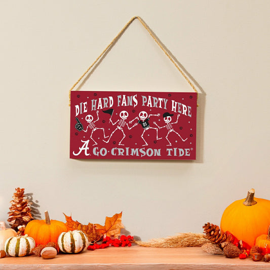 Team Sports America Classic - University of Alabama Halloween Wood Wall Sign, 6x11