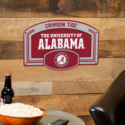 Team Sports America Trending - University of Alabama USA Embossed Steel Wall Sign, 11" x 17"
