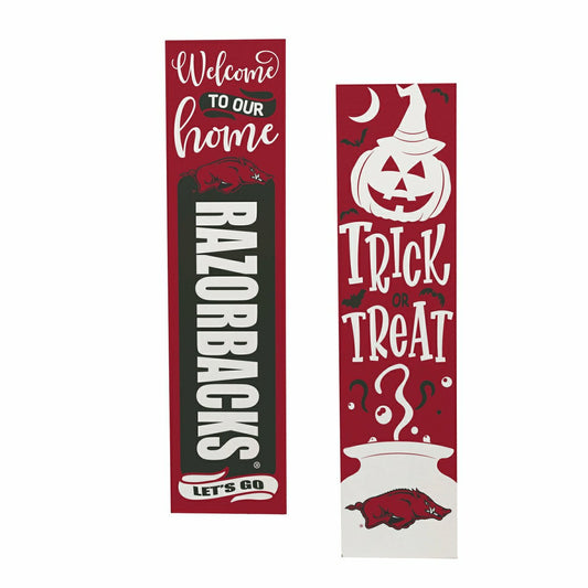 Team Sports America Trending - 47" Double Sided Leaner, University of Arkansas, Halloween