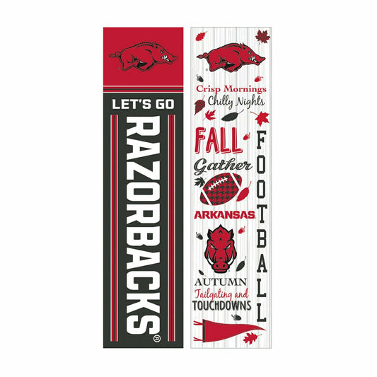 Team Sports America Best Seller - 46" Double Sided Leaner, University of Arkansas, Fall Seasonal