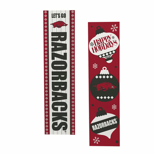 Team Sports America Recommended - 47" Double Sided Leaner, University of Arkansas, Christmas
