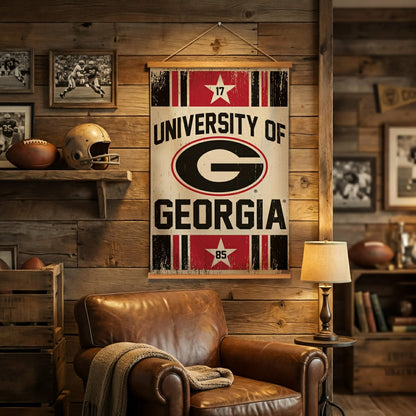 Team Sports America Everyday - University of Georgia, Canvas Wall Tapestry, Medium, 36x24