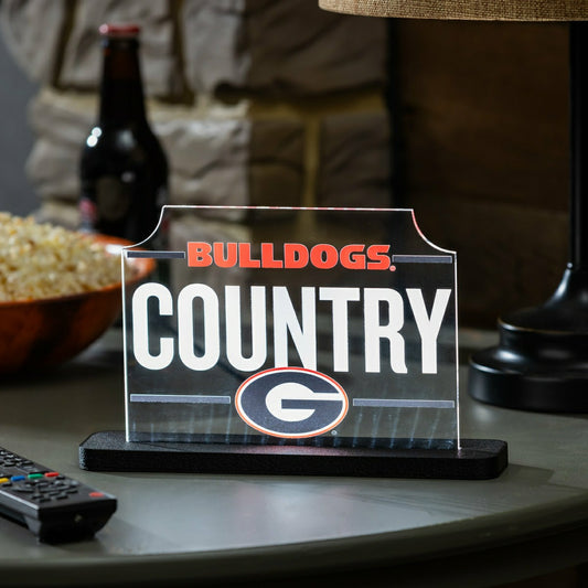 Team Sports America Value - University of Georgia College Rectangle Desklite LED Decor