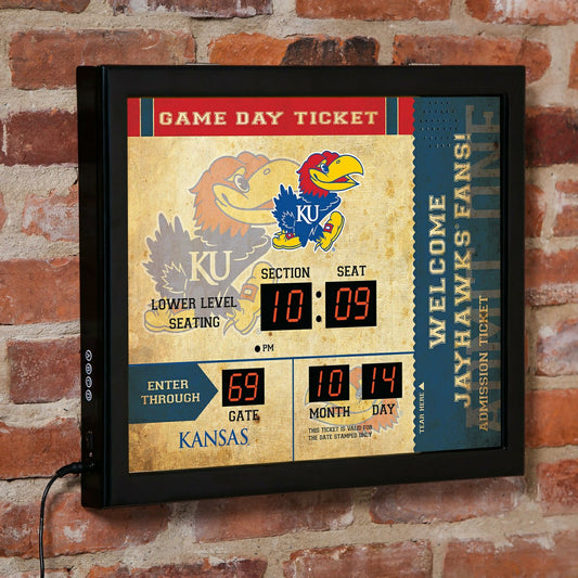 Team Sports America Everyday - Scoreboard Wall Clock, Univ. of Kansas