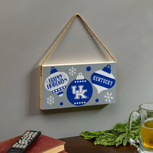 Team Sports America Exclusive - University of Kentucky Holiday Wood Wall Sign, 6x11